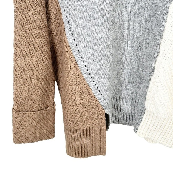 French Connection Viola Knits High Neck Jumper Color Block Sweater XS NWT $168 - Picture 8 of 10